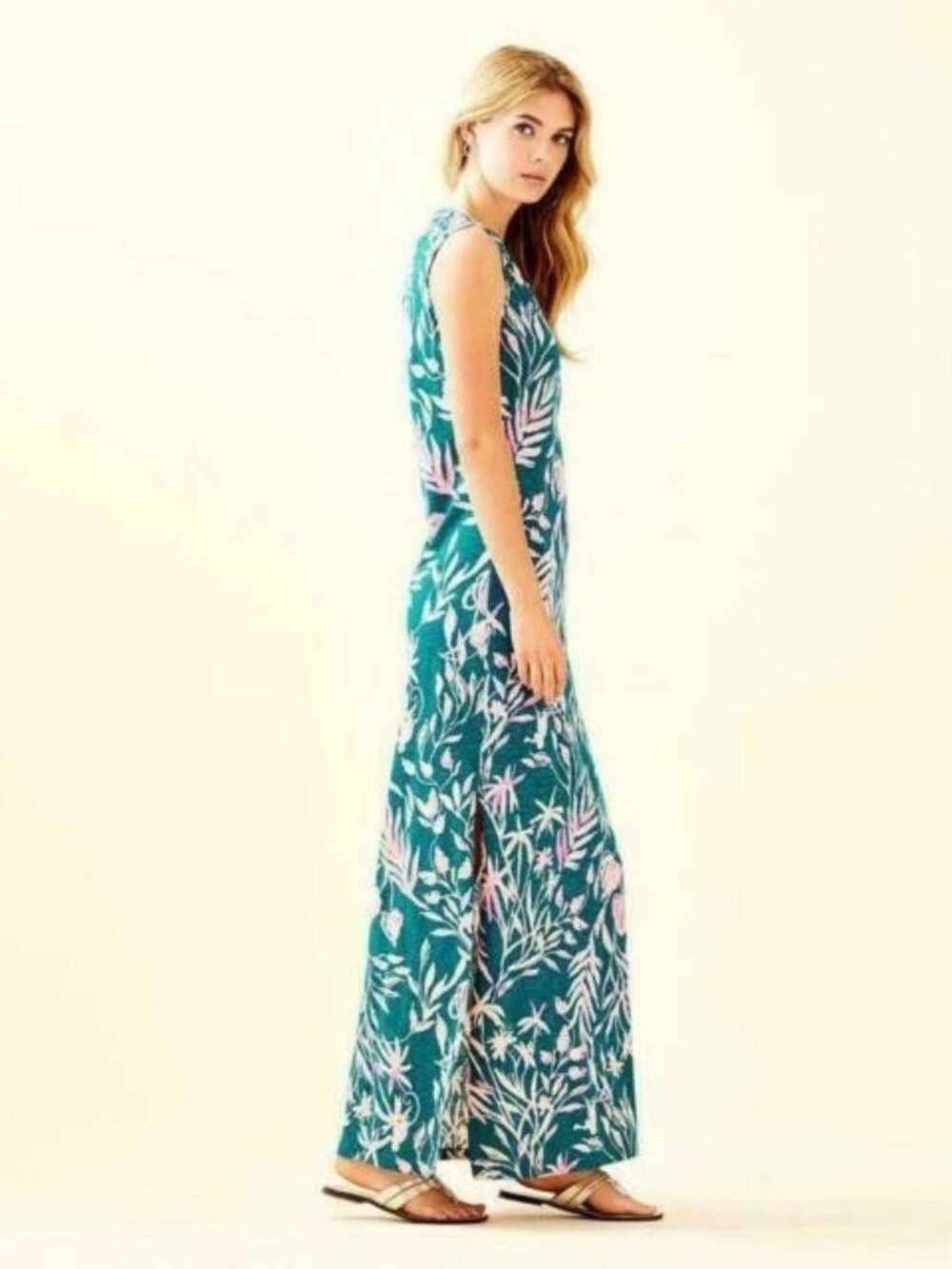 Lilly Pulitzer Essie Maxi Dress Tidal Wave Its Prime Time XXS NWT